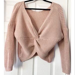 Blush open back sweater M/L